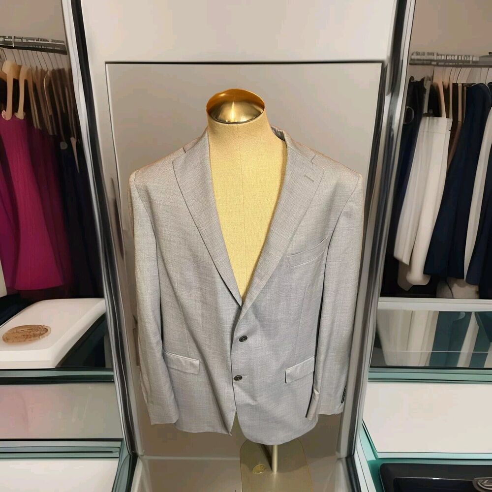 Beautiful Walter Morton Size 46 R Navy Blue 2 Button Blazer NWT